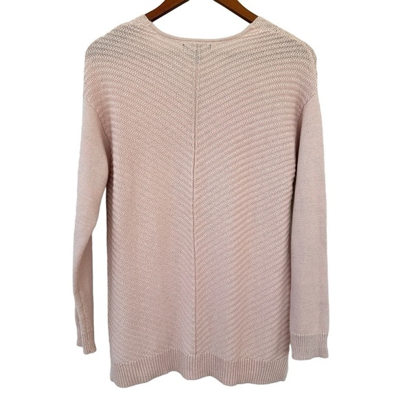 Chaps sweater, v-neck, long sleeves, straight  cut, form fitting, cotton knit - Picture 6 of 11